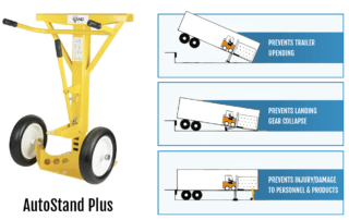 AutoStand Plus prevents injury, trailer up-ending and landing gear collapse