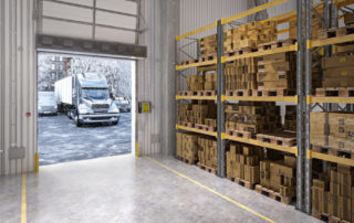 Industrial direct drive air curtain warehouse