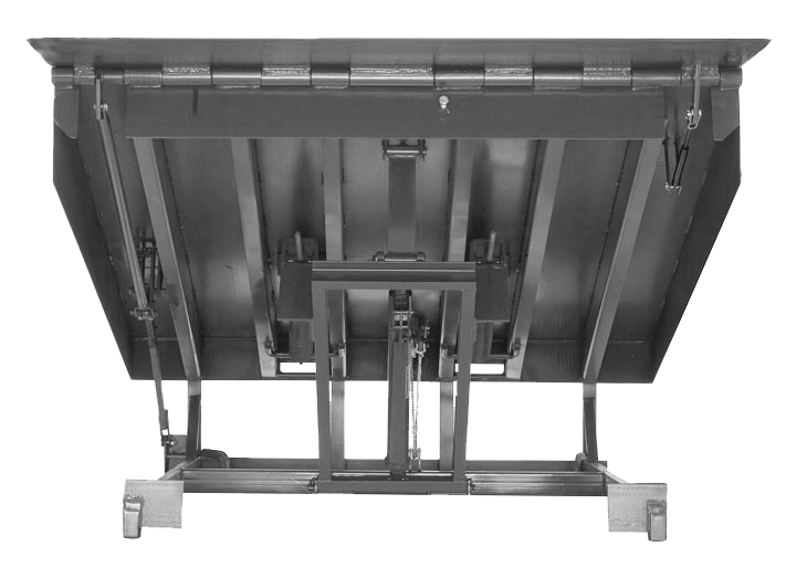 gray mechanical dock leveler