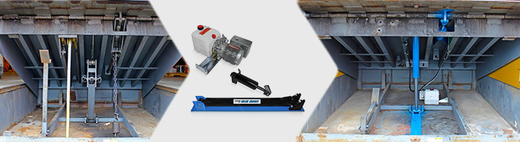 hydraulic conversion from mechanical to hydraulic dock leveler