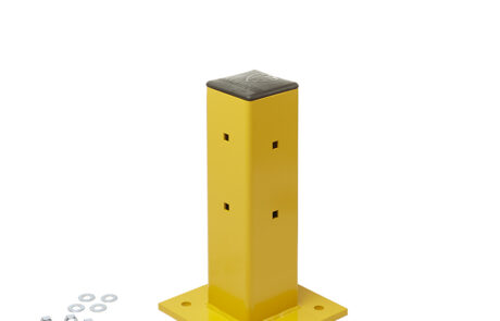 Steel Guardrail Systems warehouse guarding railing 18" centre post