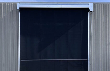 After High Speed Rubber Door replacement Hormann industrial warehouse manufacturing exterior