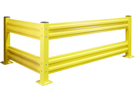 Steel Guardrail Systems warehouse guarding railing dual 44"