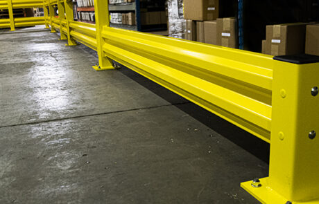Steel Guardrail Systems warehouse guarding railing