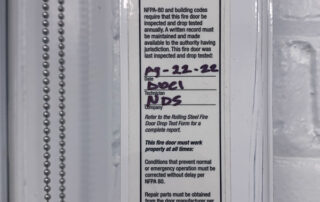 University of Toronto Lab Annual Fire Door Drop Test Record