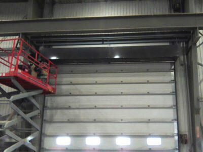 20' x 22' Overhead Sectional Door Air Curtain Installation