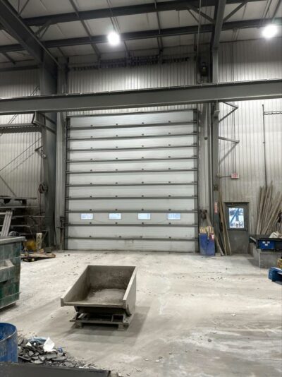 20' x 22' Overhead Sectional Door Before Air Curtain