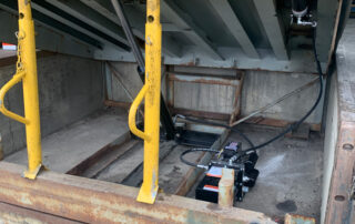 After hydraulic conversion kit loading dock leveler plate pit Carstairs Alberta warehouse position 3