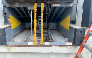 mechanical dock leveler plate loading dock preventive maintenance PMP After - Position 1 – Dock - Cleaned pit and new toe guards installed.